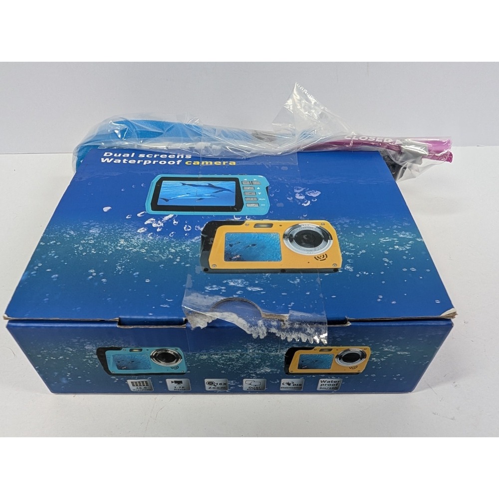 Underwater Camera FHD 2.7K 48 MP Waterproof Digital Camera Selfie Dual Screen‎
